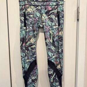 Lululemon Zippered Mesh/Floral Leggings